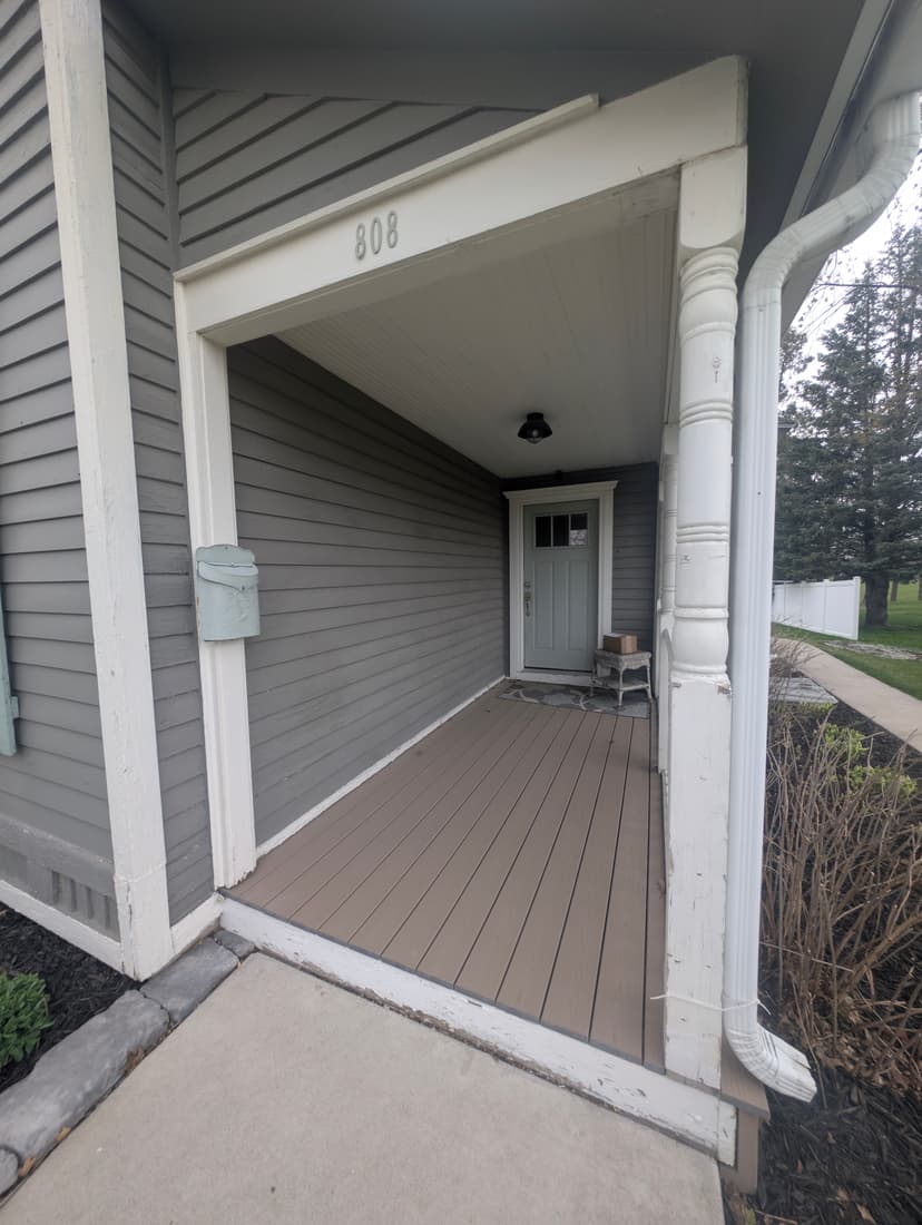 The front porch and entry.
