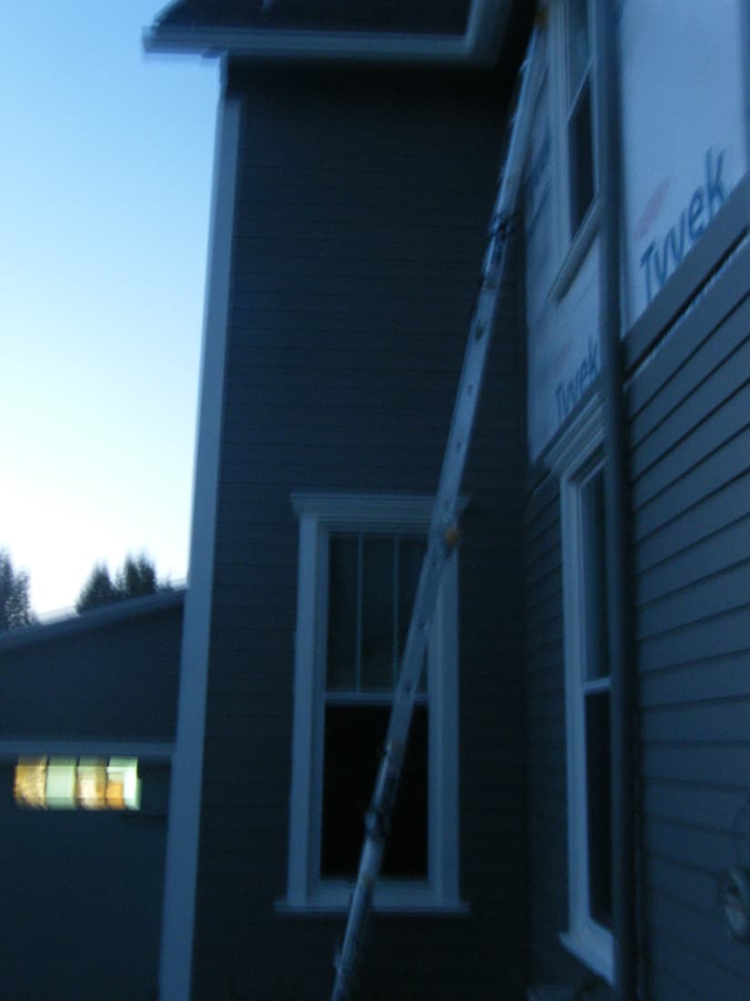 The west wall at dusk, with the next section still to come.